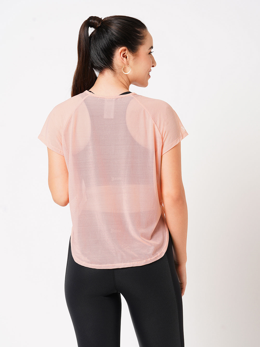 Georgia Peach Mesh Tee BODD ACTIVE