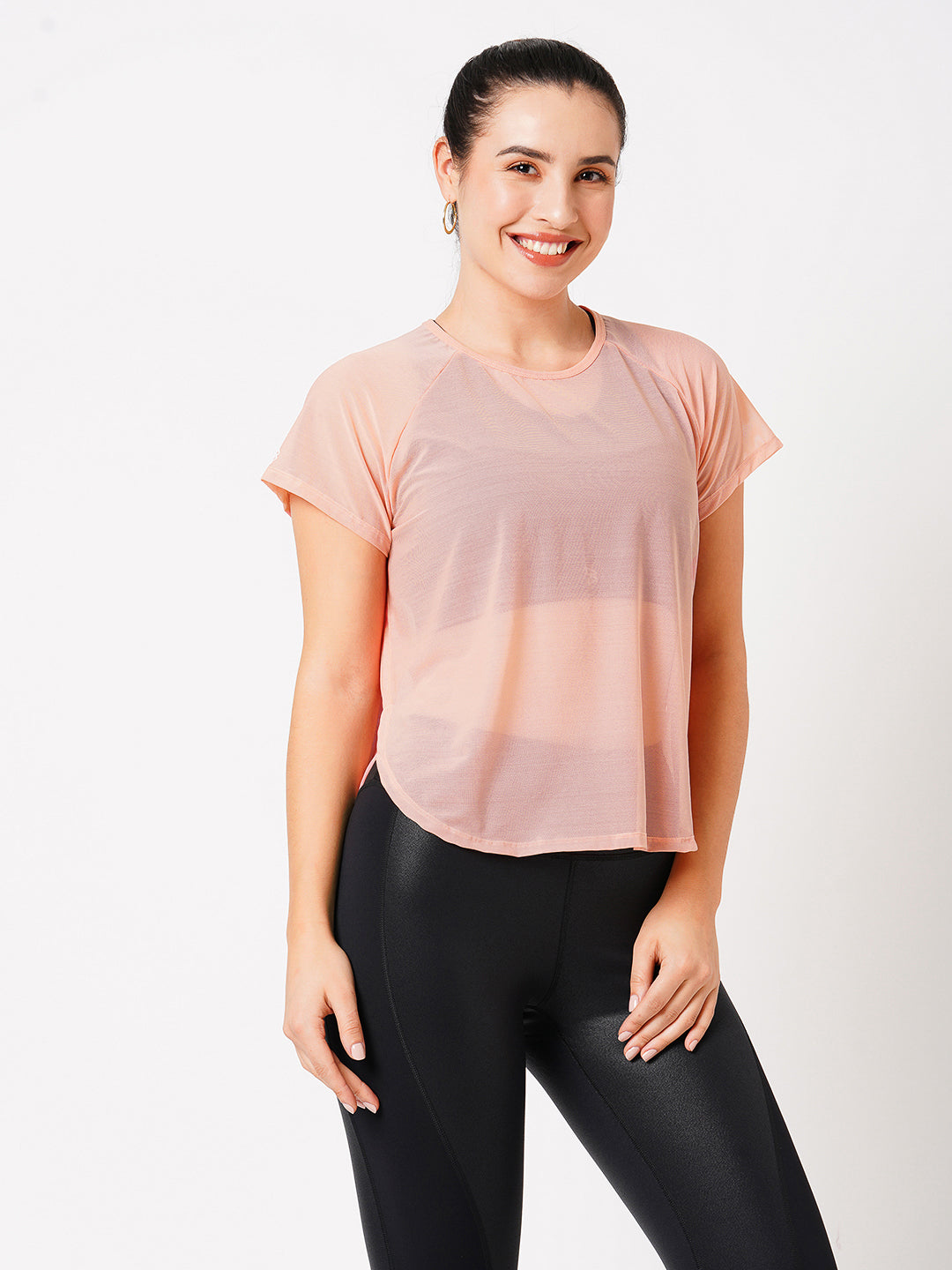 Georgia Peach Mesh Tee BODD ACTIVE