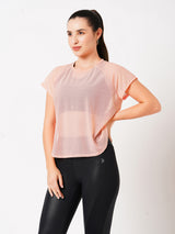 Georgia Peach Mesh Tee BODD ACTIVE
