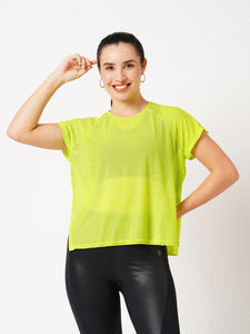 Neon Overlapping Mesh Tee BODD ACTIVE