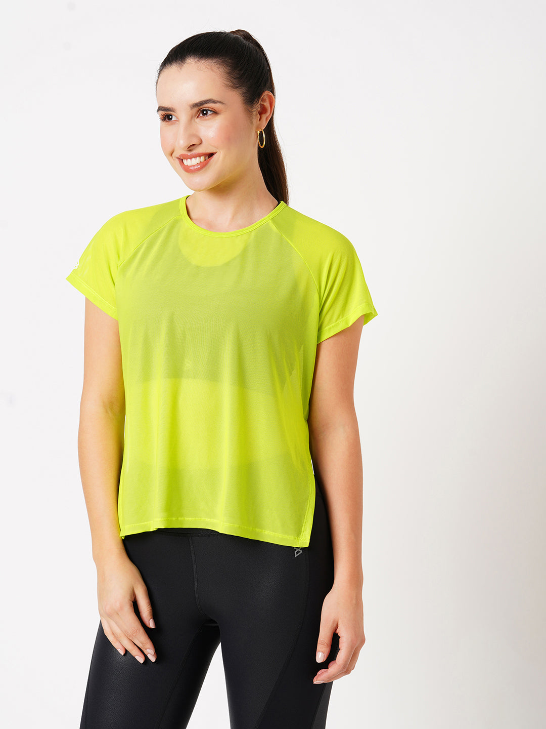 Neon Overlapping Mesh Tee BODD ACTIVE