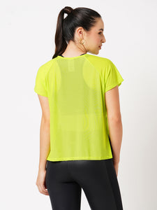 Neon Overlapping Mesh Tee BODD ACTIVE