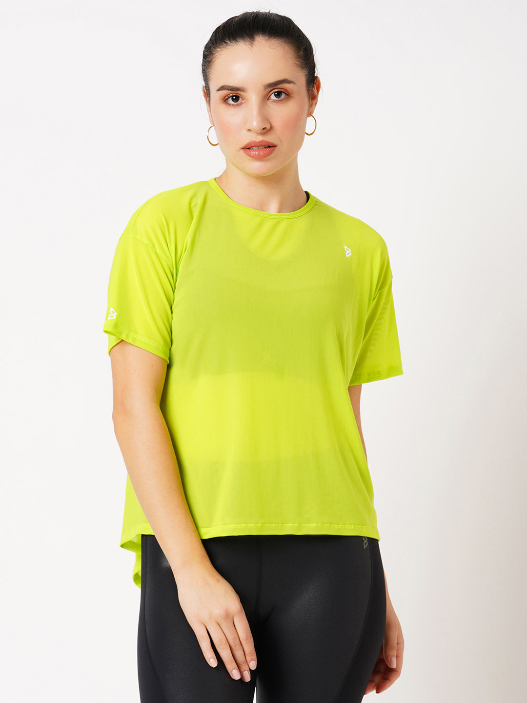 Neon Tie Up Mesh Tee BODD ACTIVE