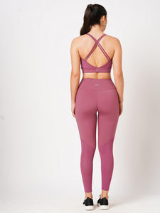 Cranberry Pink Strappy Sports Bra BODD ACTIVE