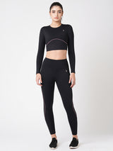 Black & Purple Endurance Leggings BODD ACTIVE