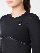 Black & Blue Endurance Crop Top BODD ACTIVE