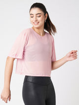 A Summer To Remember Pink Mesh Tee