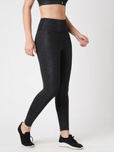 Meet Me In Manhattan Black Metallic Leggings BODD ACTIVE
