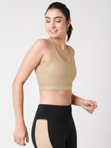 Nevertheless Gold Croc Sports Bra BODD ACTIVE