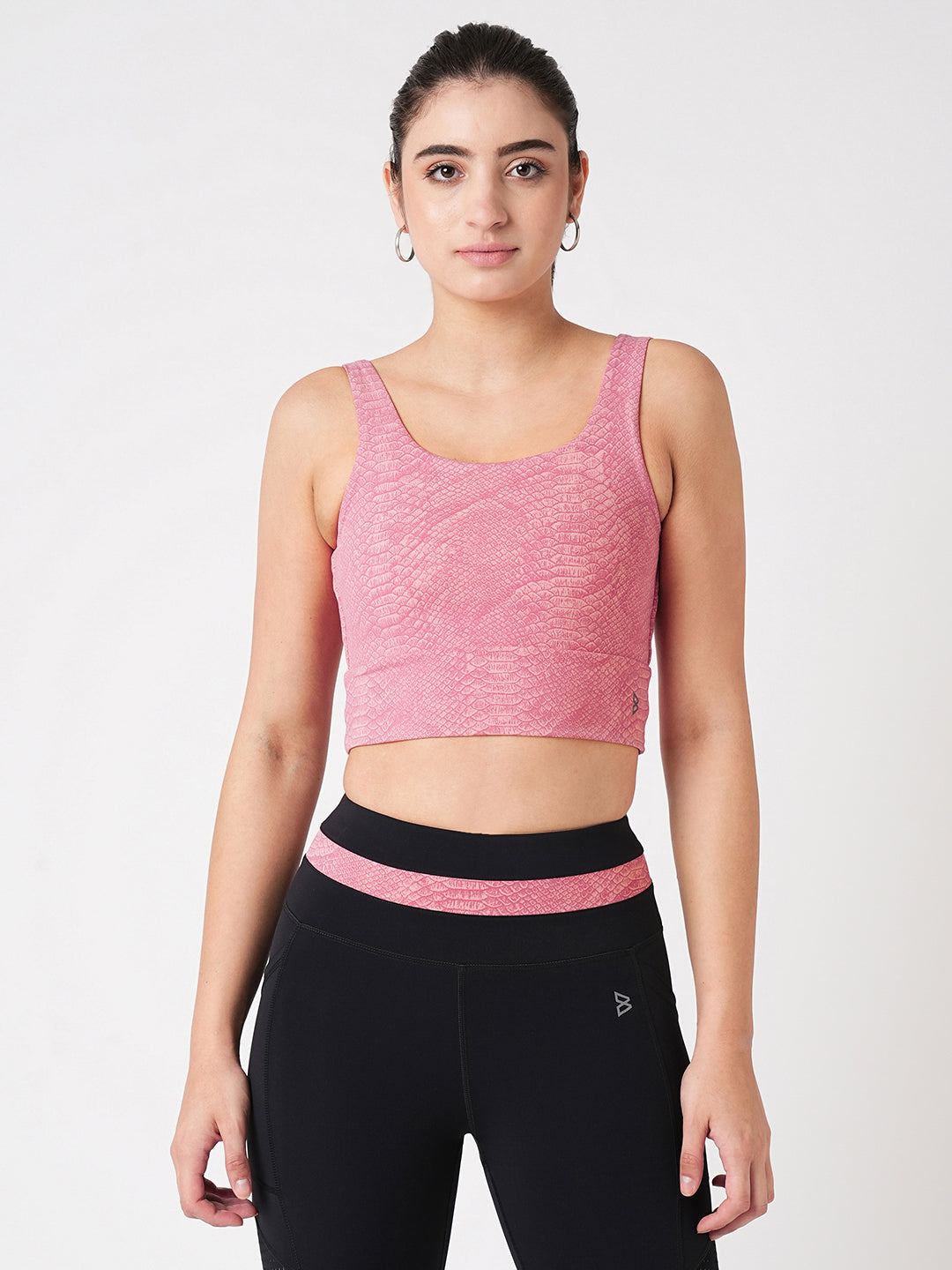 Level Up Pink Longline Sports Bra BODD ACTIVE