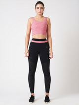 Level Up Pink Longline Sports Bra BODD ACTIVE