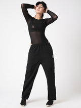 Give Me What I Want Black Mesh Bodysuit BODD ACTIVE