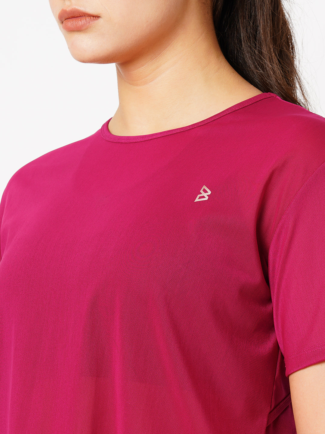 Viva Magenta Mesh tee BODD ACTIVE