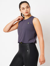 Ash Grey Drawstring Tank BODD ACTIVE