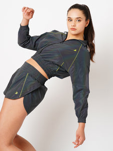 Tanya's Greatest Obsession Reflective Jacket+Shorts Set BODD ACTIVE