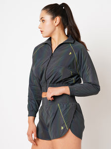 Tanya's Greatest Obsession Reflective Jacket+Shorts Set BODD ACTIVE