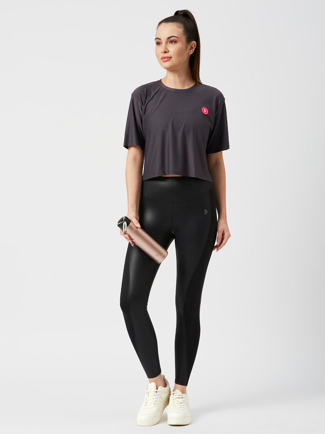 Ash Grey Boxy Mesh Tee