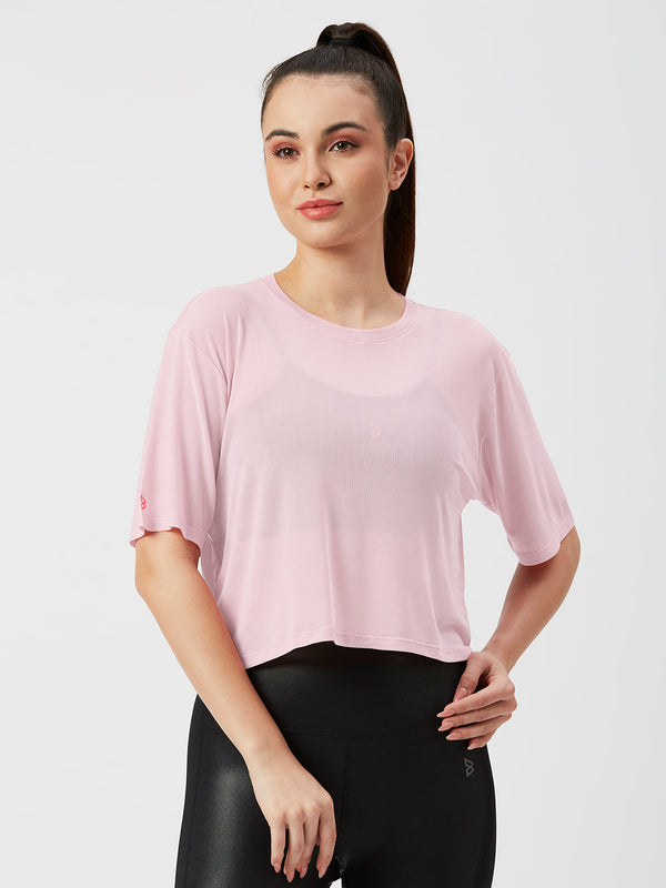 A Summer To Remember Pink Mesh Tee