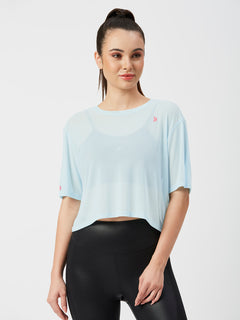 Beachy Blue Mesh Tee