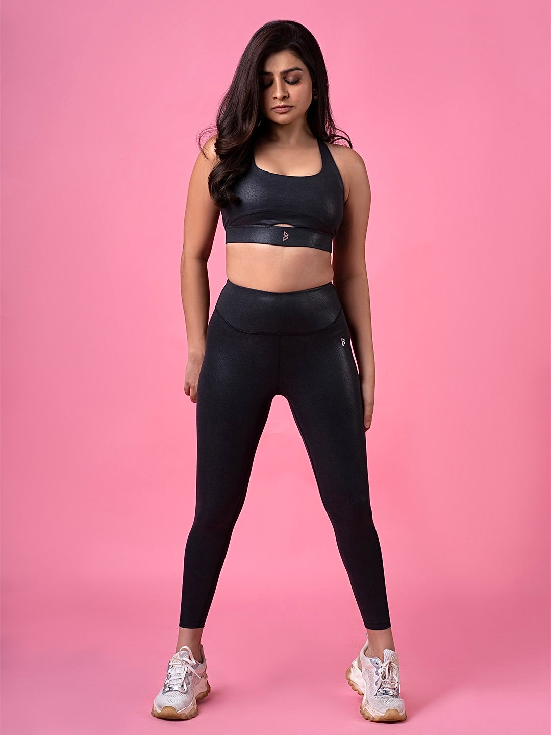 Tanya's Go To Black Essential Glossy Leggings BODD ACTIVE