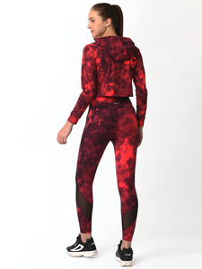 Ruby Wine Tie-dye Hoodie Set boddactive.com
