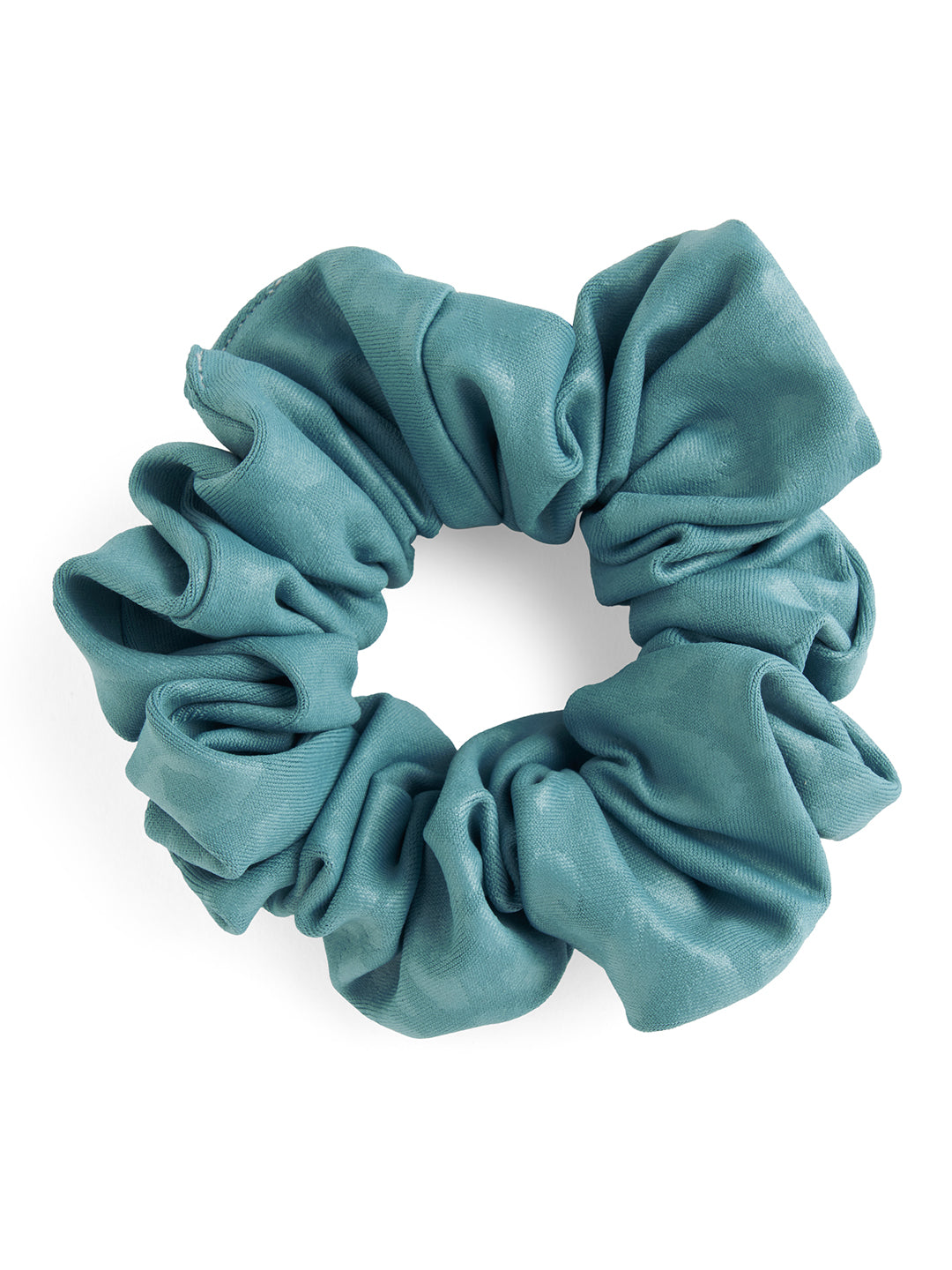 Teal Embossed Scrunchie boddactive.com
