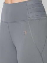 Frost Grey Criss Cross Essential High Waist Leggings boddactive.com