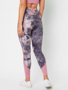 Sweet Pink Tie-dye High Rise Leggings boddactive.com