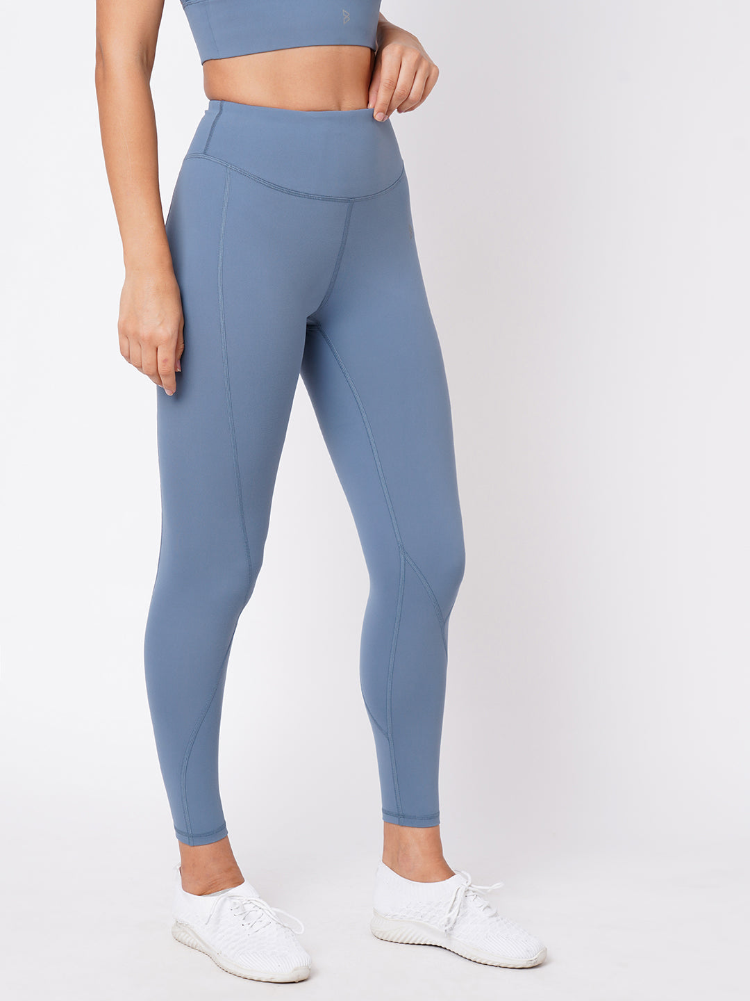 Allure Blue High Waist Leggings boddactive.com