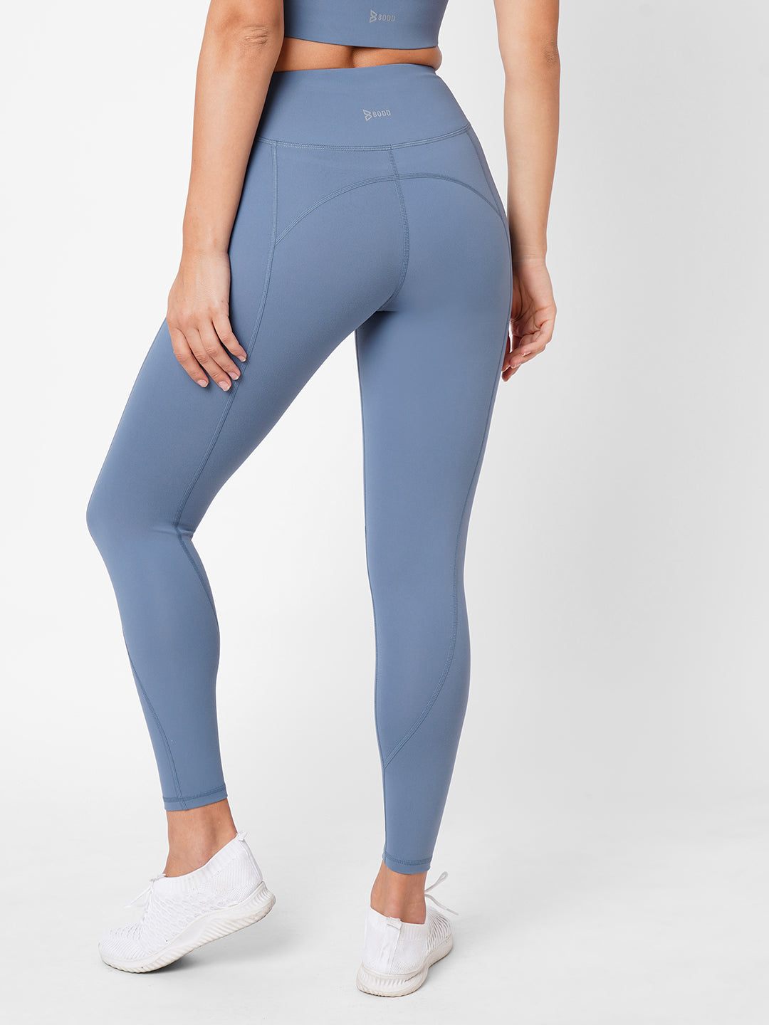 Allure Blue High Waist Leggings boddactive.com