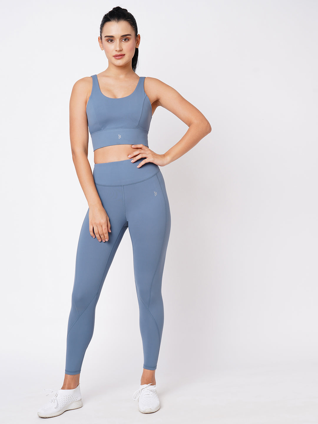 Allure Blue High Waist Leggings boddactive.com