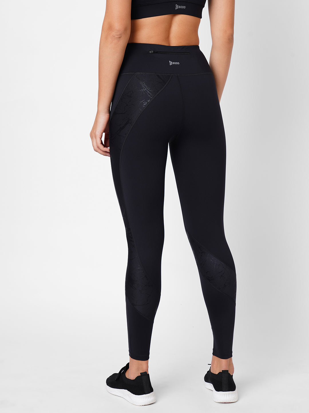 Black Marble High Waist Leggings boddactive.com