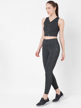 Black Snake Skin High Waist Leggings boddactive.com