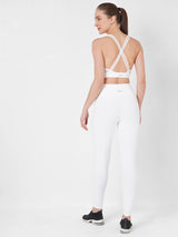 Pearl White Ribbed Leggings boddactive.com