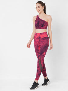 Ruby Wine Tie-dye Sports Bra boddactive.com