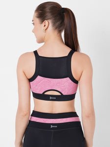 Punch Pink Snakeskin Sports Bra boddactive.com