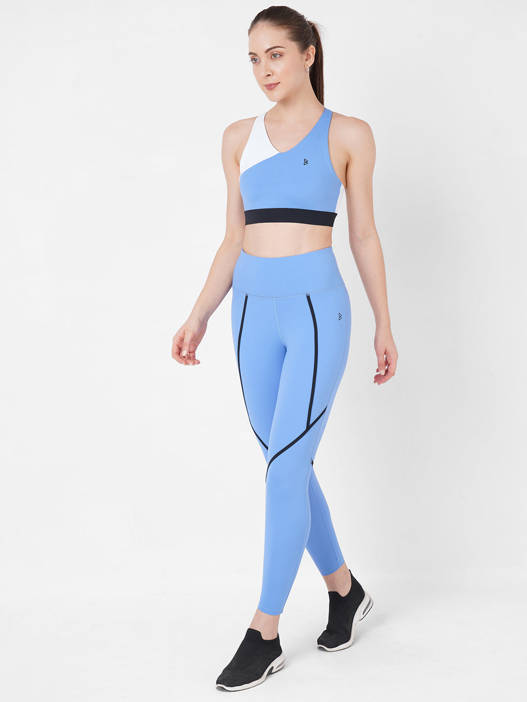 Vista Blue Performance High Rise Leggings boddactive.com