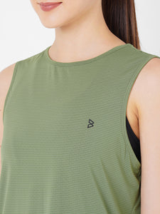 Green Olive Cut Out Tank boddactive.com