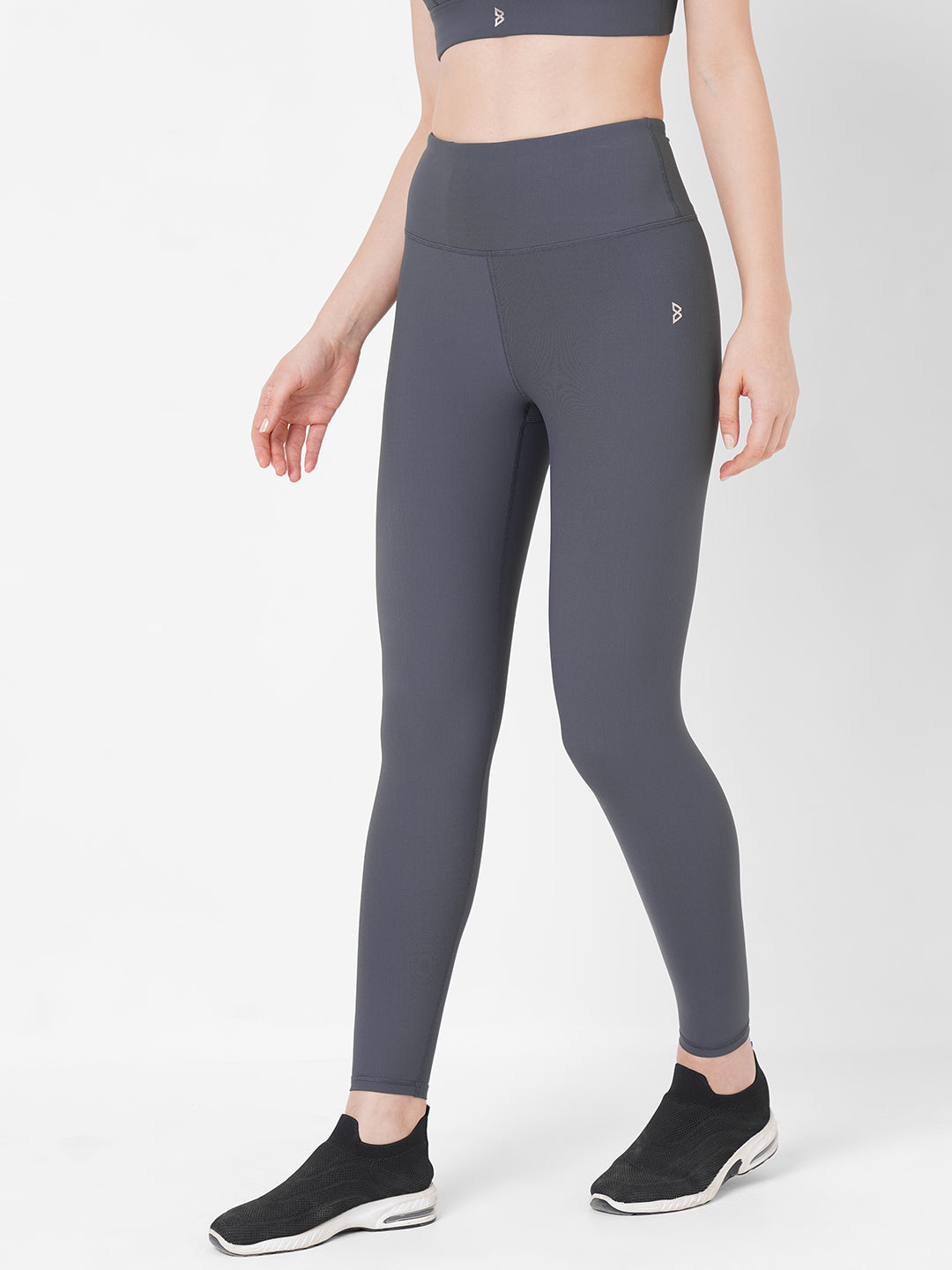 Stone Grey Ribbed Leggings BODD ACTIVE