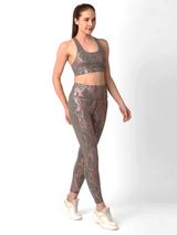 Grey And Rose Gold Metallic Snakeskin Set BODD ACTIVE